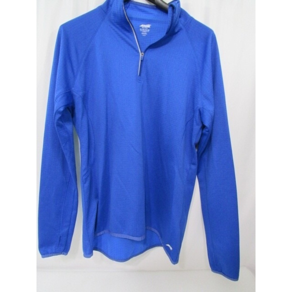 Avia Size XL 16-18 Blue 1/4 Zip Thumb Hole Jogger Top Long Sleeves Women‎